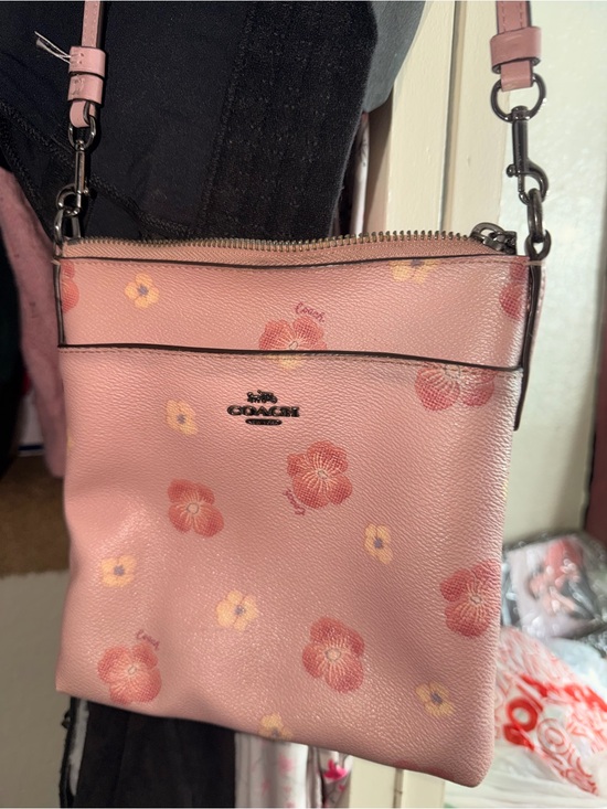 Coach Handbags - Coach Pink Floral Crossbody Bag
